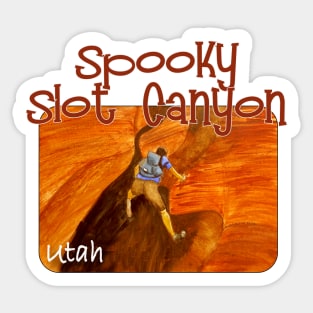 Spooky Slot Canyon, Utah Sticker